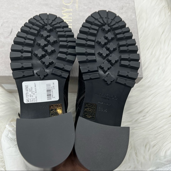 Jimmy Choo | Cruz Embellished Leather Combat Boots - Picture 12 of 14